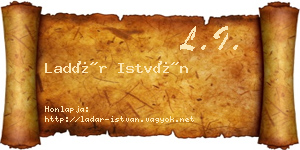 Ladár István névjegykártya