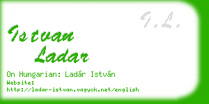 istvan ladar business card