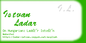 istvan ladar business card